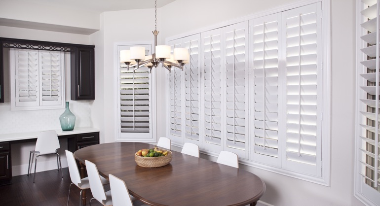 white shutters in St. George dining room